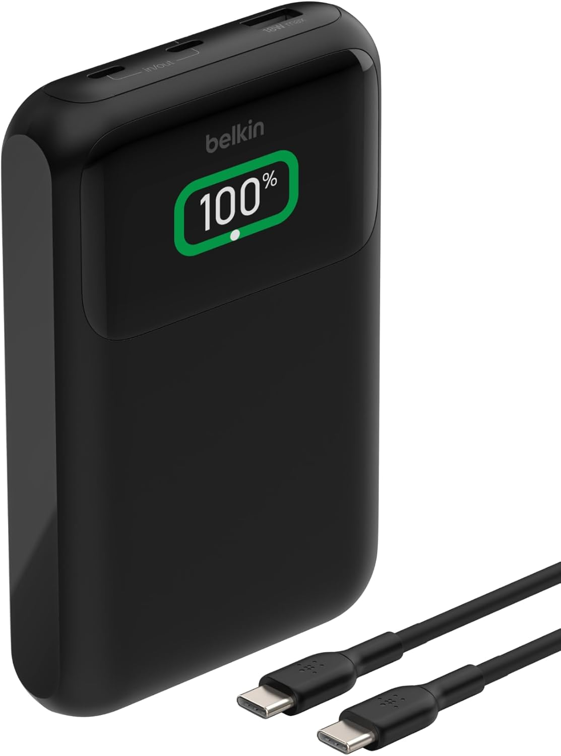 Belkin Boostcharge 3-Port Laptop Power Bank 20K W/Usb-C & USB-A Ports, Fast Charge USB-C Power Delivery, Portable Iphone Charger for Macbook, Iphone 15 Series, Ipad Pro, Galaxy S24, & More - Black image number 5