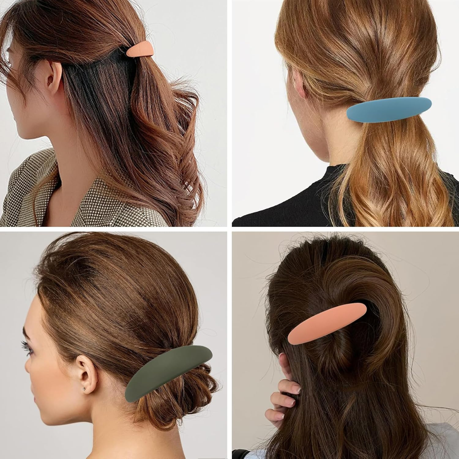 Set of 3 French Hair Clips for Women - Classic Car Hair Claws Elegant Hair Accessories image number 1