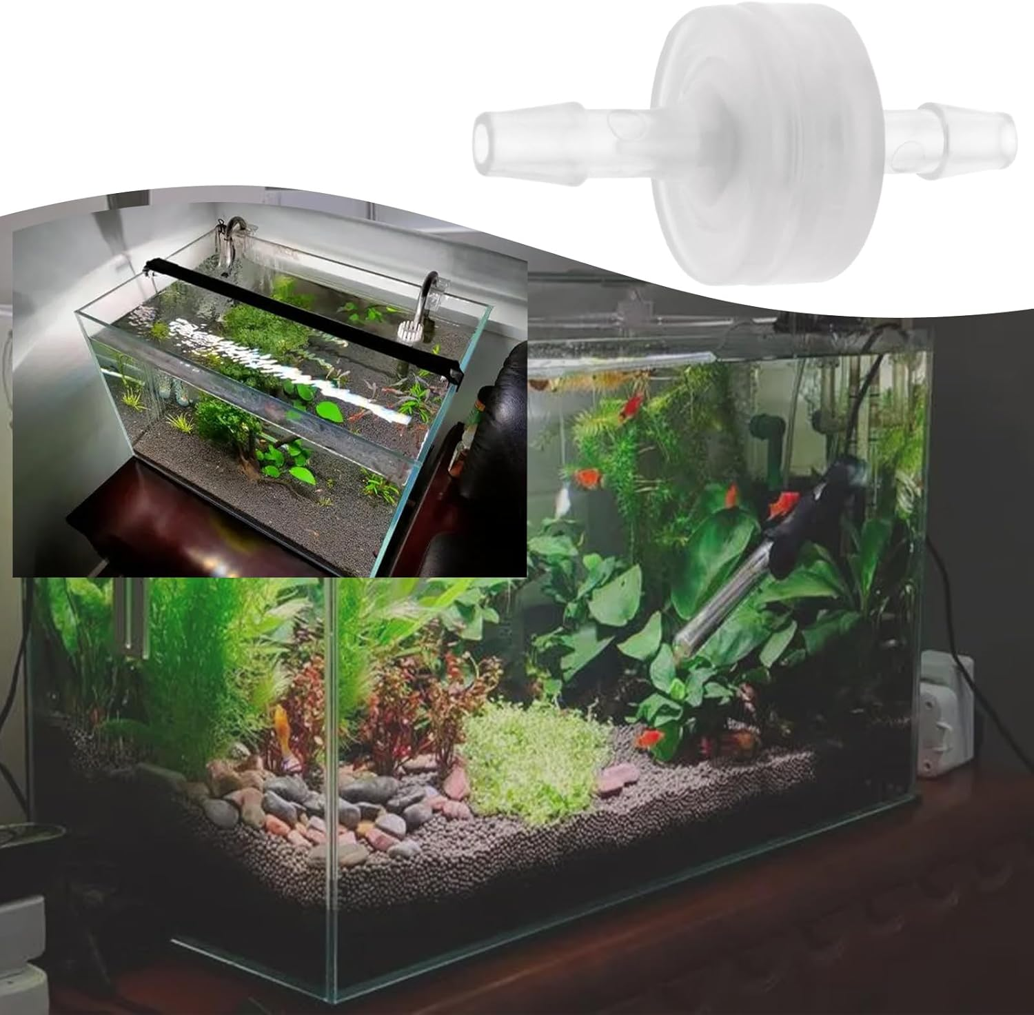 Emagtech 5PCS 1/8 Inch (3Mm) One-Way Check Valve 30.6X14.9Mm PP Non-Return Check Valve for Water Fuel Oil Air Gas Pneumatic Systems image number 5