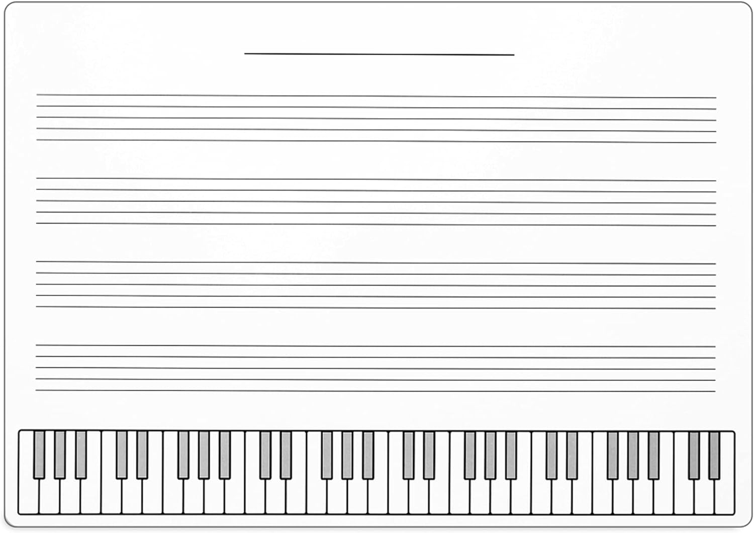 Dry Erase Music Staff White Board, Portable A4 Size (8.3"&times;11.7") image number 4