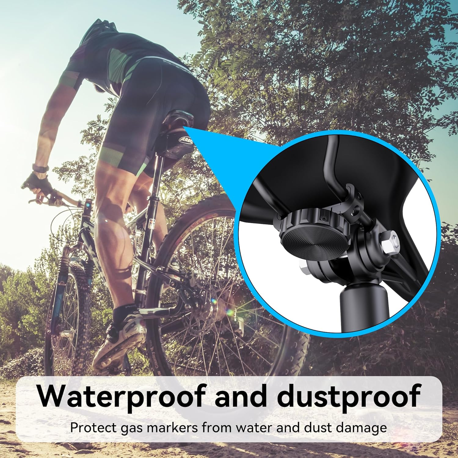 DLENP Bike Mount for Airtag, Airtag Bike Holder Hidden on Saddle Anti-Theft GPS Tracker Accessory Compatible with Mountain Bikes, Road Bikes image number 3