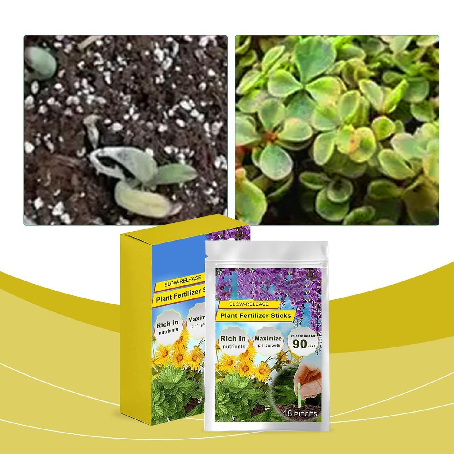 18 Pieces Plant Fertilizer Sticks, Houseplant Growth Nutrition Bars, Household Potted Compound Organic Fertilizer Bars, Long-Acting Slow Release, for Potted Flowers and Vegetables, Gardening Supplies image number 4