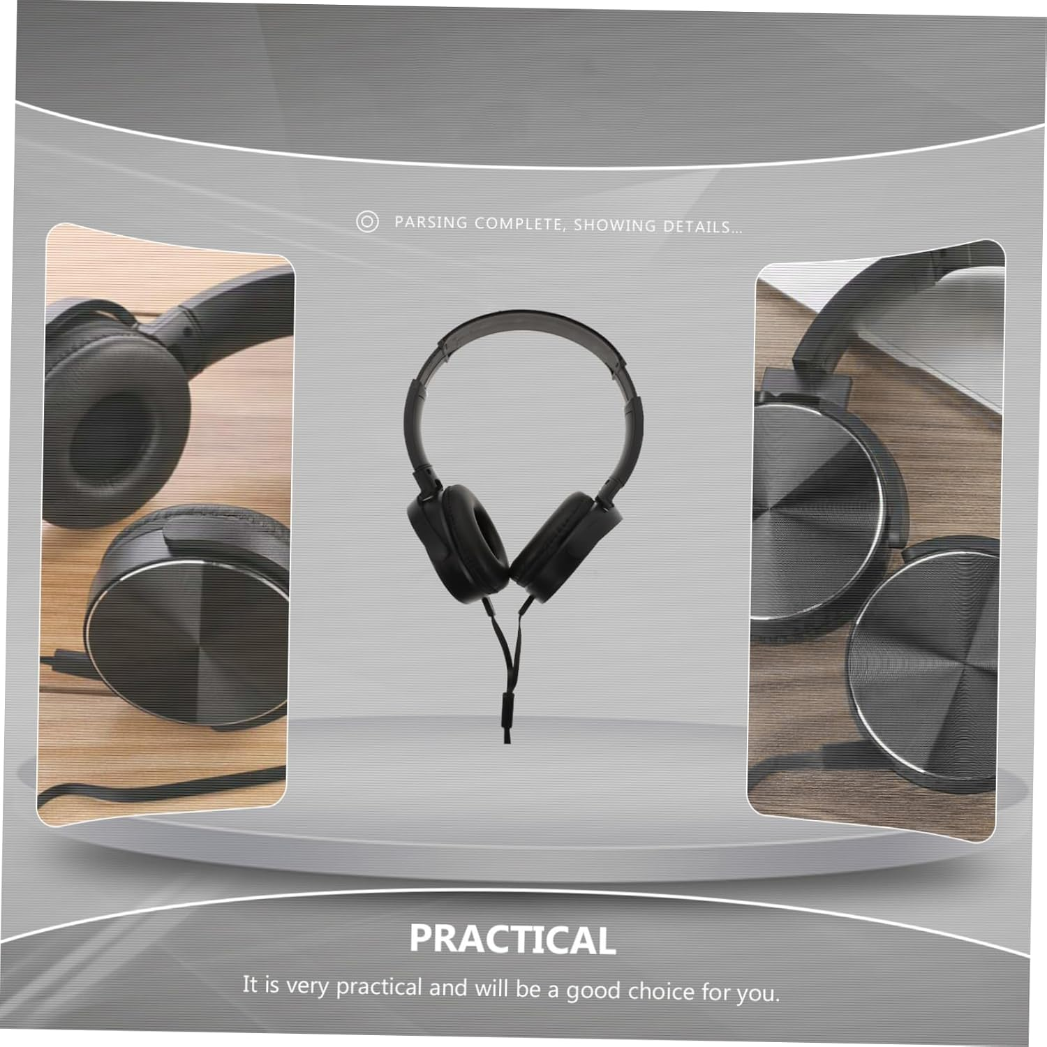 KOMBIUDA Wired Noise Reduction Head-Mounted Headset Microphone Portable Headphone for Computer and Laptop Black Wired Stereo Earphone for Gaming and Work image number 3