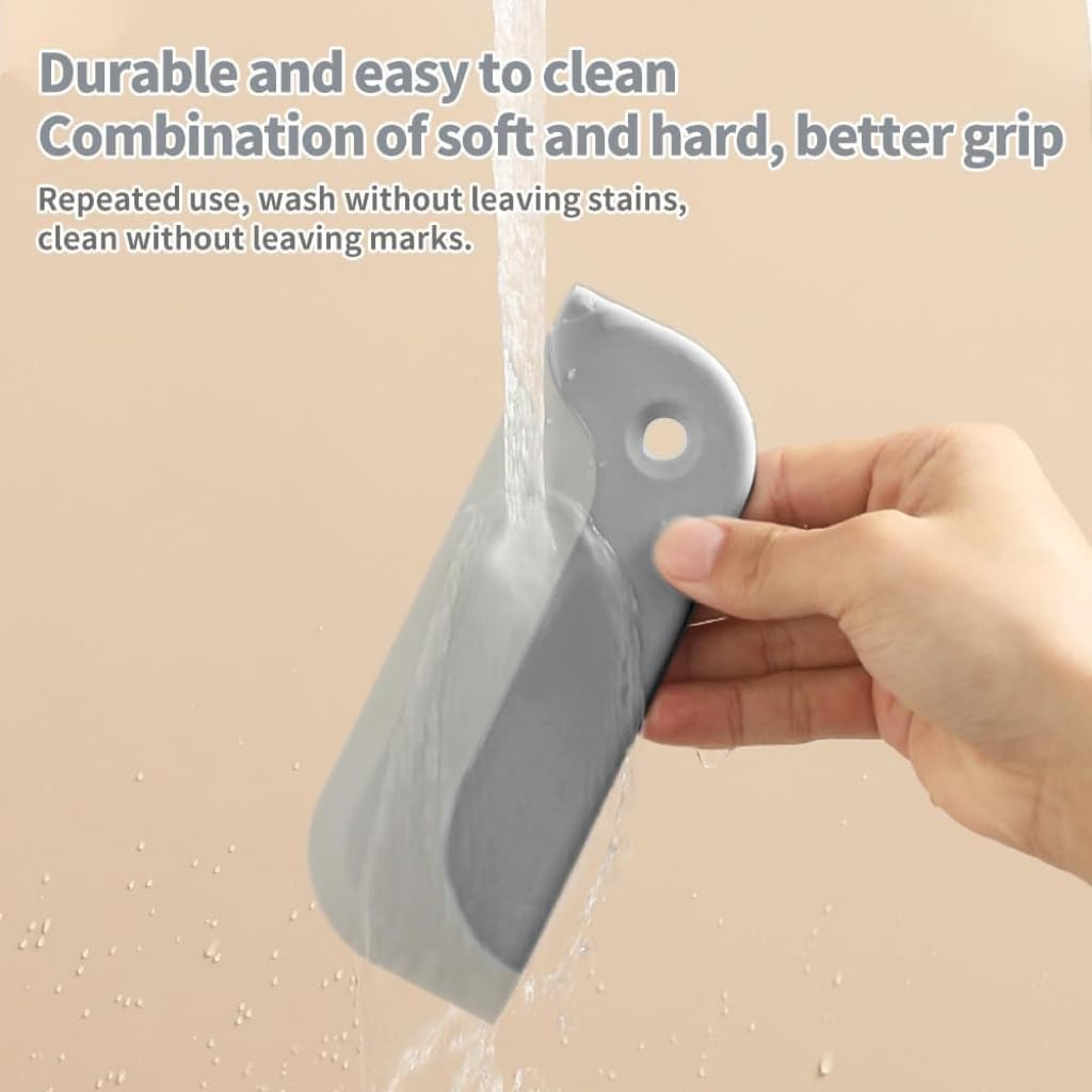 Mini Squeegee for Shower Glass, Kitchen Sink & Bathroom - Durable Rubber Blade, Streak-Free Cleaning Tool for Windows, Mirrors, Car Windshield & Glass Surfaces (2, Gray) image number 5