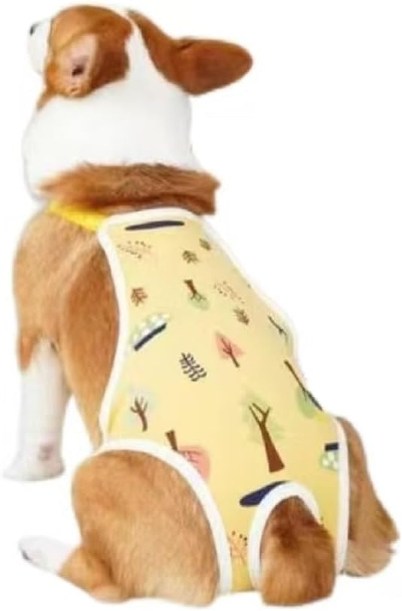 Dog Diapers Female Washable Sanitary Pantie with Adjustable Suspender, Reusable Doggie Period Panties, Pet Underwear Diaper Jumpsuits for Male Dogs in Heat, Puppy Diapers for French Bulldog (S) image number 4