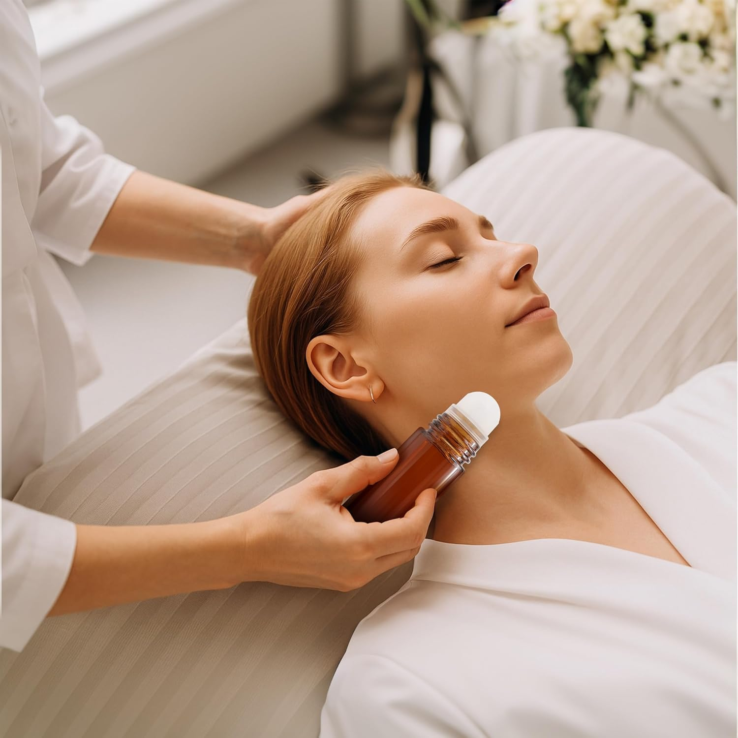 SESENSE Essential Oil Roller Bottles, 2PCS (50Ml/30Ml) Thick Glass Perfume Roller Bottles with Funnel and Dropper Glass Empty Bottles Beauty and Personal Care Tools for Fragrance (Amber, 50ML) image number 5