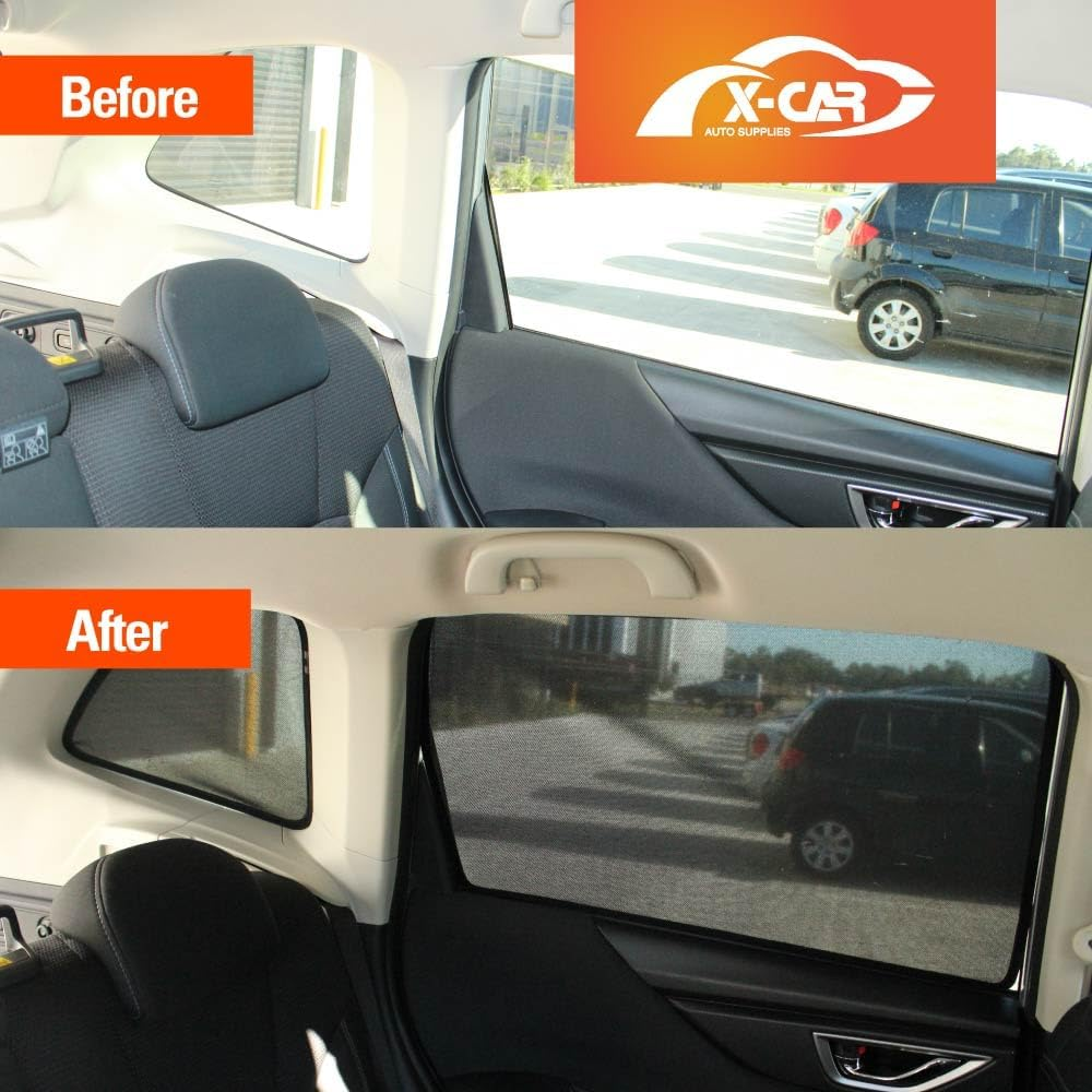 X-CAR Front Rear Port Window Sun Shade for Subaru Forester 2018-2024 Magnetic Car Sun Blind Mesh image number 4
