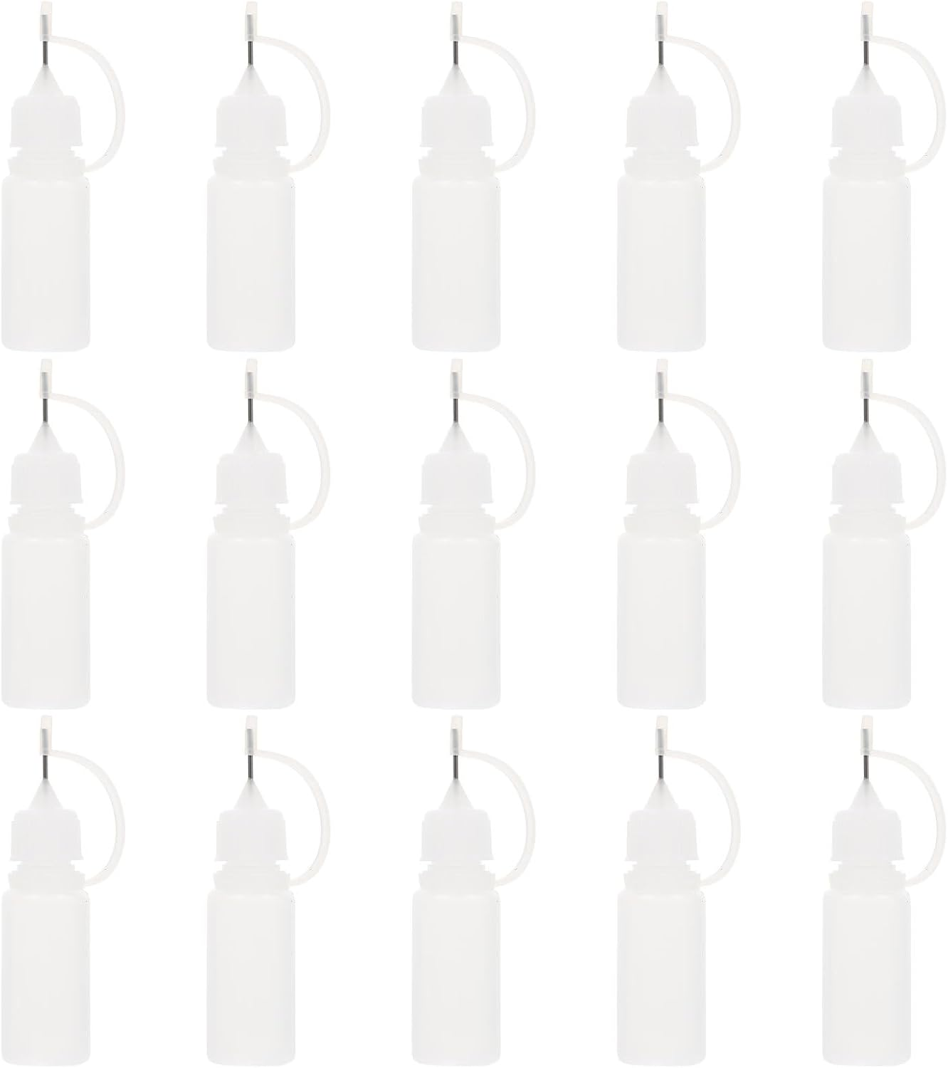 FOMIYES 15Pcs 10Ml Pe Oil Bottles for Kitchen Transparent Squeeze Bottles with Precision Tip Cap for Controlled Dispensing and Storage image number 3