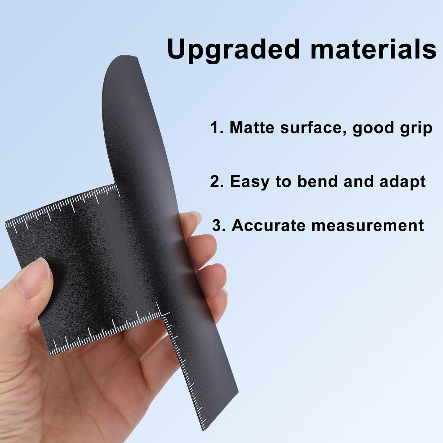 Lasuroa 3Pcs Barber Enhancement Cards with Measurement Indicators, 3 Shapes Hairline Shaping Tool Black Beard Guide Template Reusable Color Spray Edge Hair Line up Tools for Men Barber Accessories image number 5