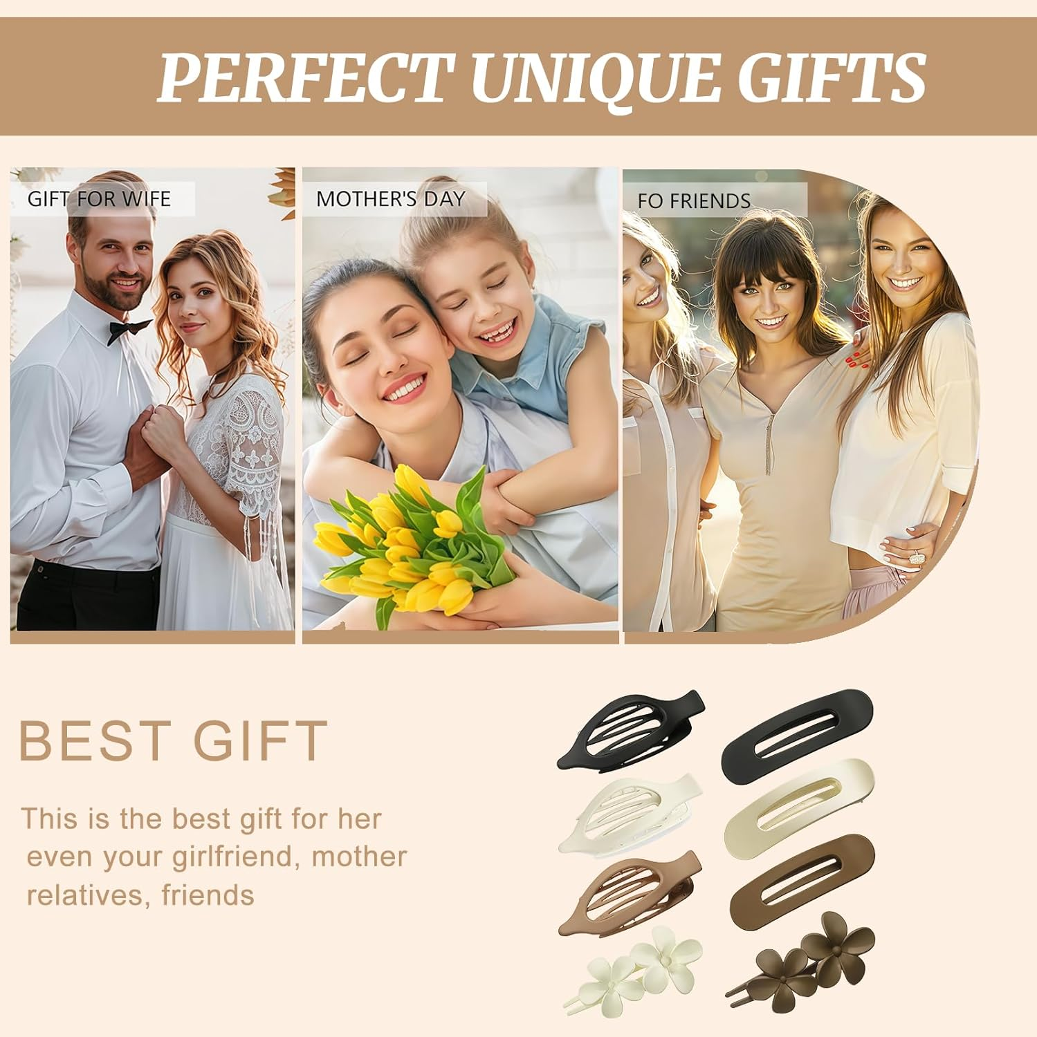 Xanthelle Hair Clips for Women, 8 Piece Duckbill Hair Clips Large, Flat Hair Clips & Duckbill Hair Clips, Non-Slip Hair Clip for Ladies image number 5