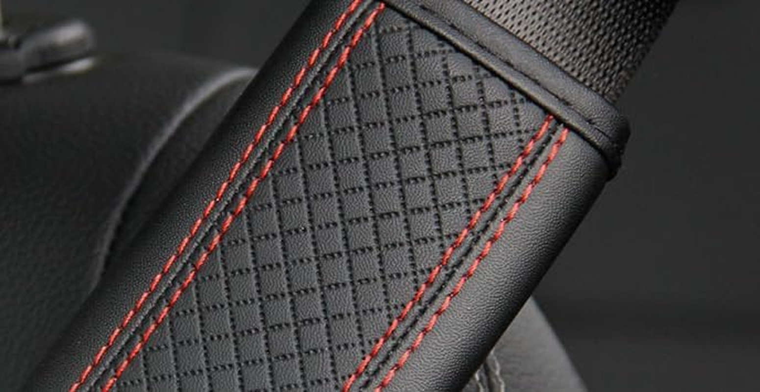 2PCS Car Seat Belt Cover, Soft Shoulder Strap Covers Harness Pads, Safety Leather Seatbelt Comfort Driving Cushion Protect Your Neck and Shoulder Universal for Car, SUV (Black/Red, 6.5 * 23Cm) image number 1