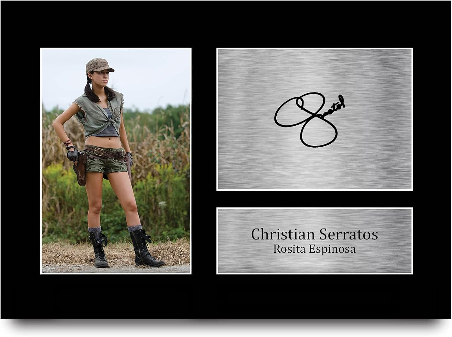 HWC Trading A4 Christian Serratos the Walking Dead Rosita Espinosa Gifts Printed Signed Autograph Picture for TV Show Fans