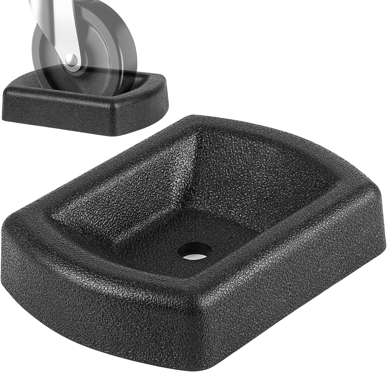 Komokeru Jack Wheel Chock, Heavy Duty Reinforced Rubber Jack Caster Wheel Dock for Caravans and Trailers, Wheel Chock Stabilizer Wheel Stopper for 6 Inch Jockey Wheels image number 5