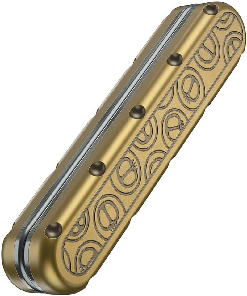 B-Qtech EDC Metal Fidget Slider, Fidget Spinner Toys Metal Slider Push Rod Decompression Card, Sensory Toy for Autism and Hyperactivity Disorder, Adult Office Desk Toy