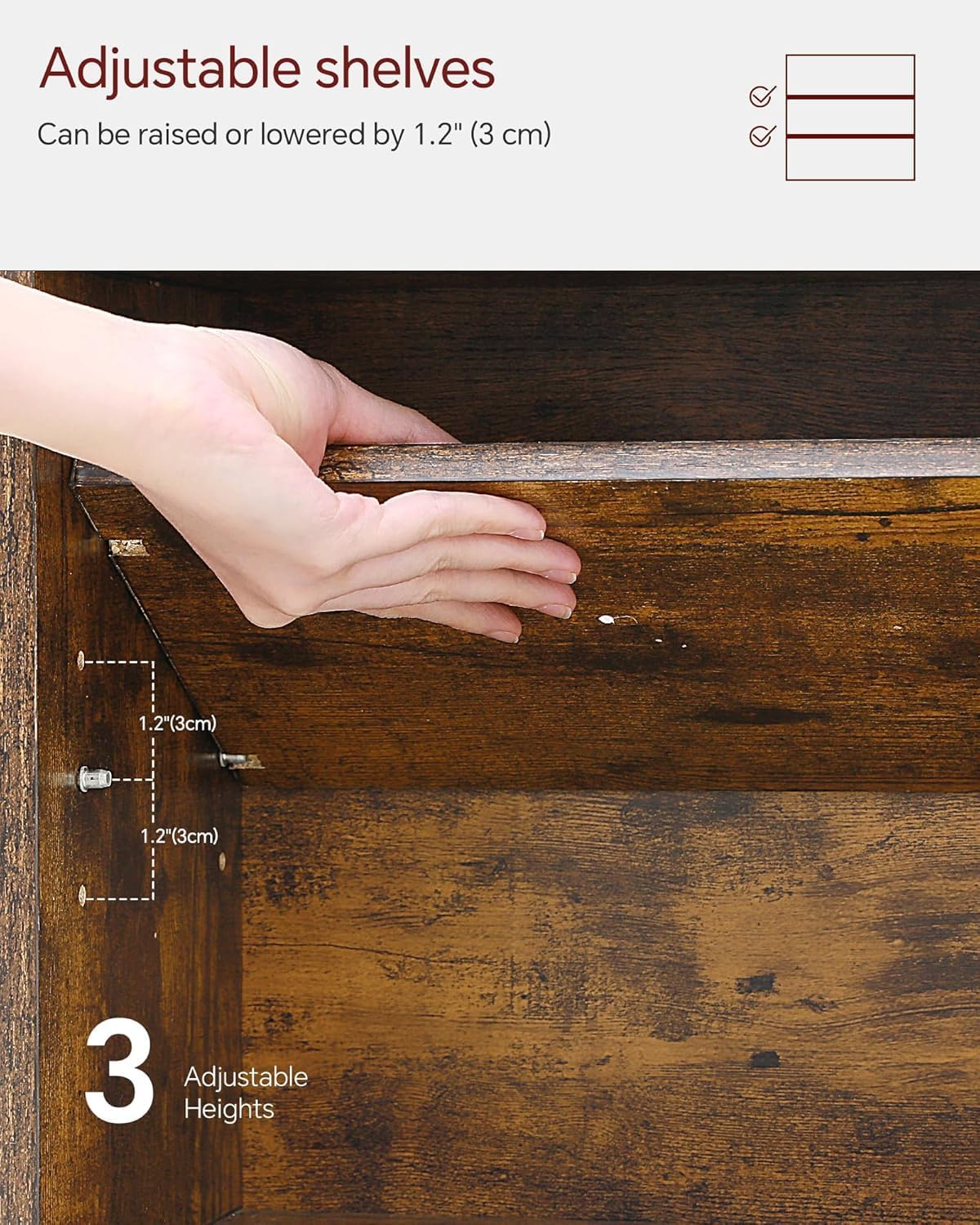 Tree Bookshelf, 6 Shelf Retro Floor Standing Bookcase, Tall Wood Book Storage Rack for Cds Movies Books, Utility Book Organizer Shelves for Bedroom, Living Room, Home Office, Rustic Brown image number 1