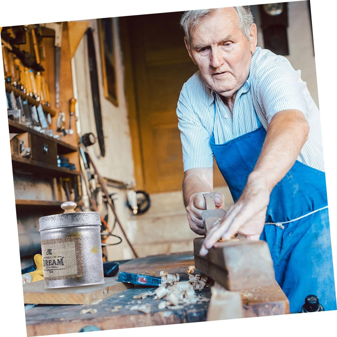 RORPOIR 2Pcs Retro Iron Storage Jar Lid Vintage Iron Kitchen Canister for Home Decor and Photography Props image number 2