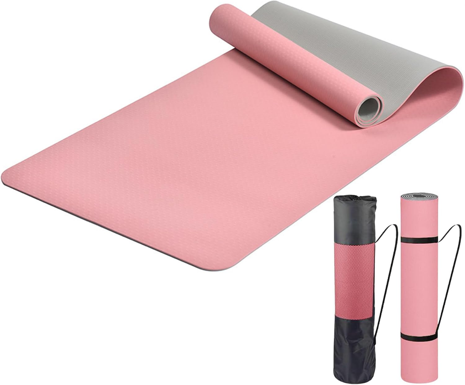 Non-Slip TPE Yoga Mat for Women & Men, 72"X24" Extra-Long Anti-Tear Pilates Mats for Hot Yoga, HIIT, Floor Workouts, 8Mm Thick Lightweight Fitness Mat Professional Exercise Mats with Dual Grip image number 6