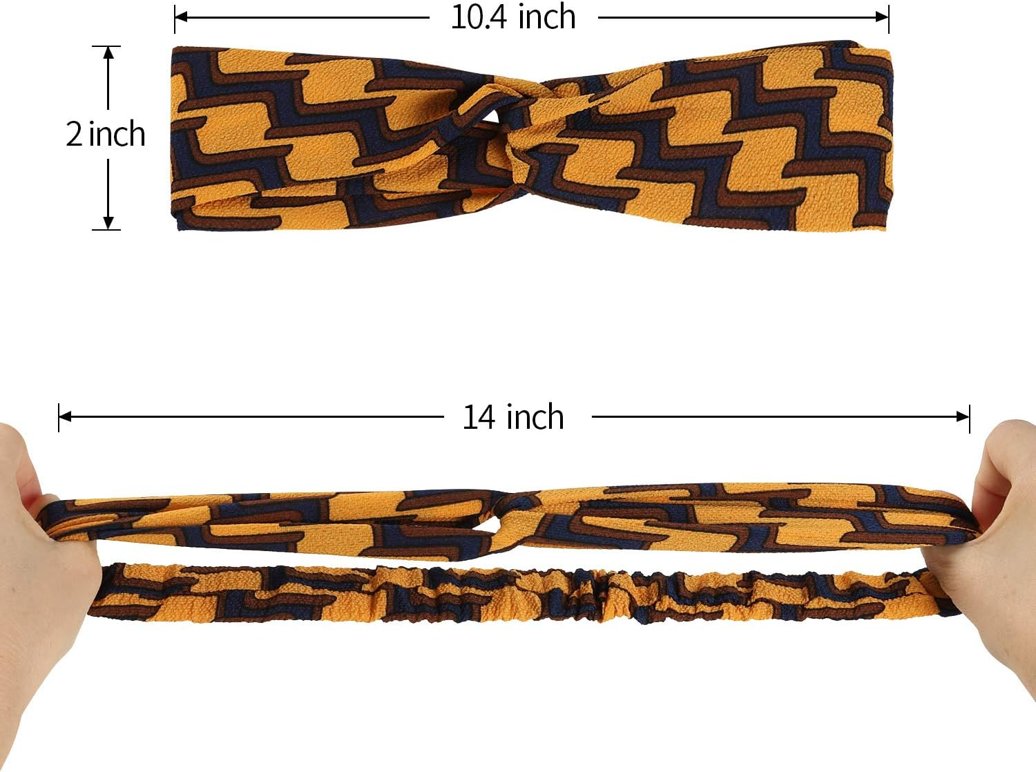 Meartchy 16 Pcs Hairbands for Women, Boho Headbands, Vintage Head Bands, Floral Twisted Criss Cross Elastic Head Wrap Hair Accessories image number 4