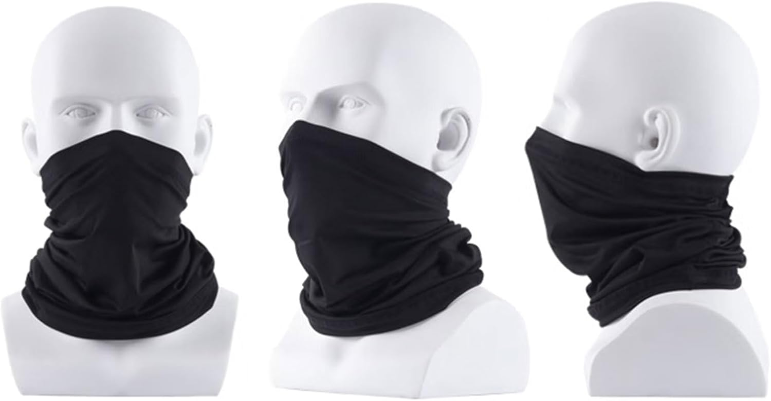 RIBHNXHI Neck Gaiter,2 Pack Breathable Cooling Neck Gaiters UPF 50 Ice Silk Multifunctional Face Cover Scarf Stretchy Balaclava for Sun Protection and Outdoor Activities