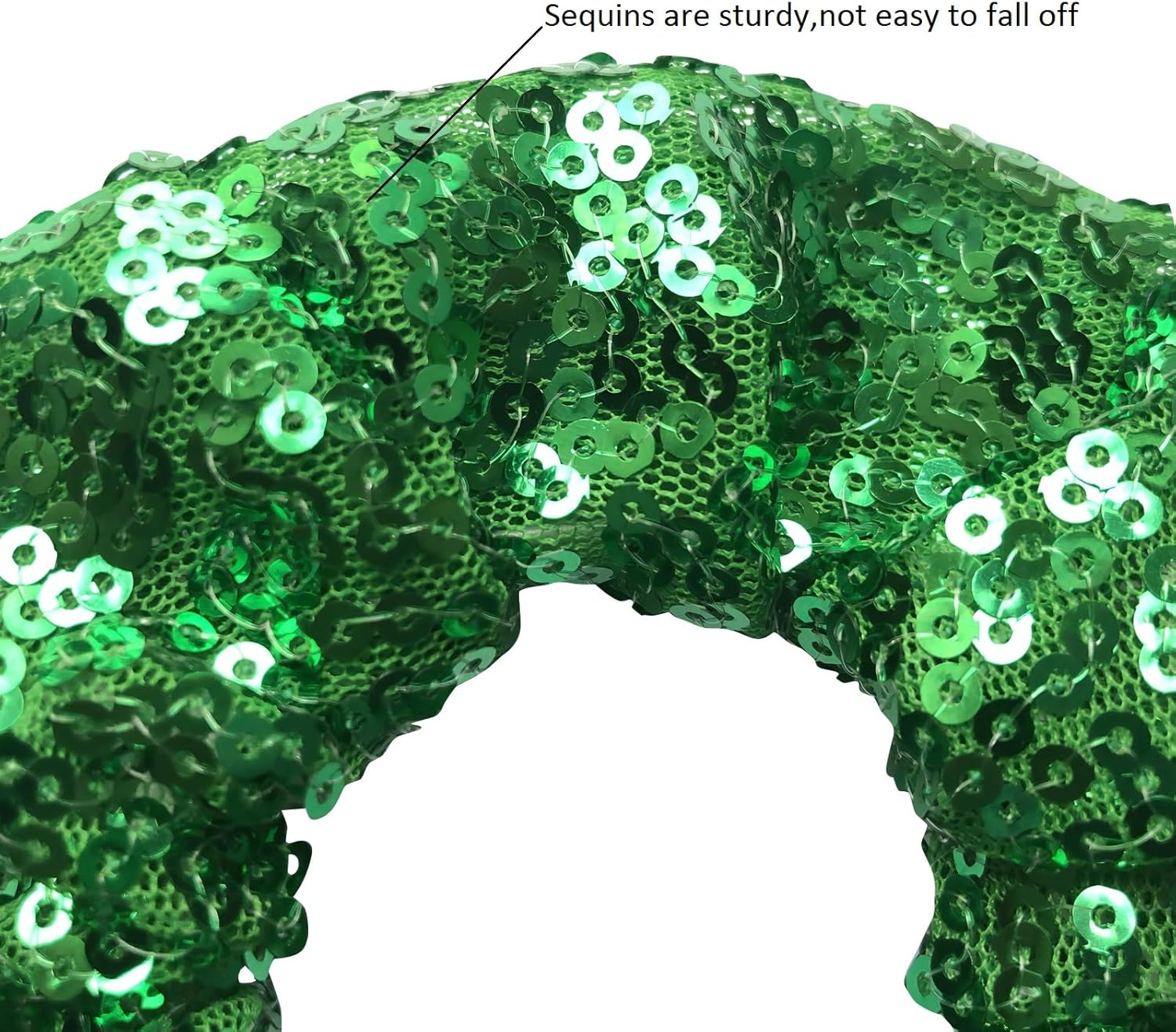 OTYOU 6 Pack Sequins Hair Scrunchies Rich Tones Scrunchy Metallic Bobbles Elastic Hair Bands Ties Glitter Ponytail Bun Holders Hair Accessories for Women Girls (Green) image number 1