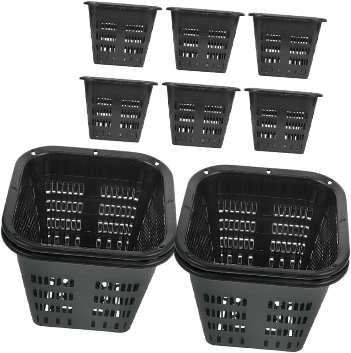 ROMISBABA 10Pcs Hydroponic Mesh Planting Cups Reusable Net Pots for Soil-Less Cultivation for Vegetables and Indoor Gardening and Ventilated Design image number 2