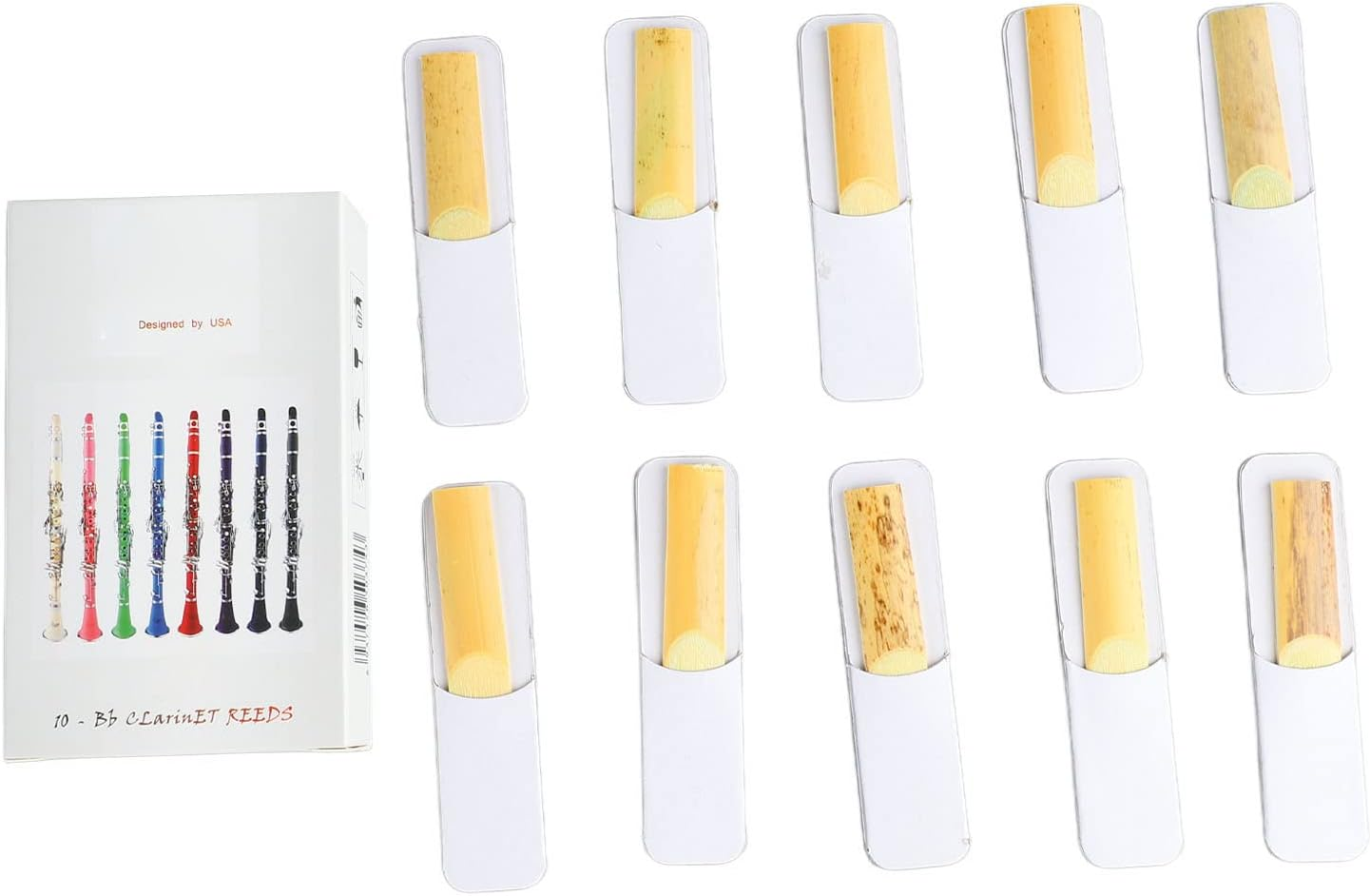 Eb Clarinet Reed Set, Practical and Stable Portable Professional Eb Clarinet Reed 10 (Size 2) image number 1