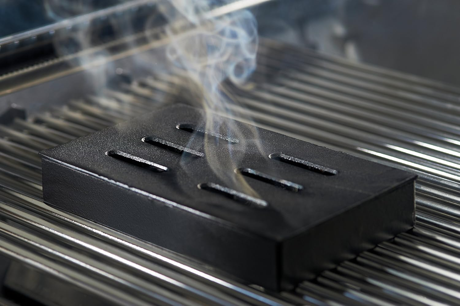 Grillpro 00150 Cast Iron Smoker Box, Black, 5" L X 1.5" H X 8" W image number 2