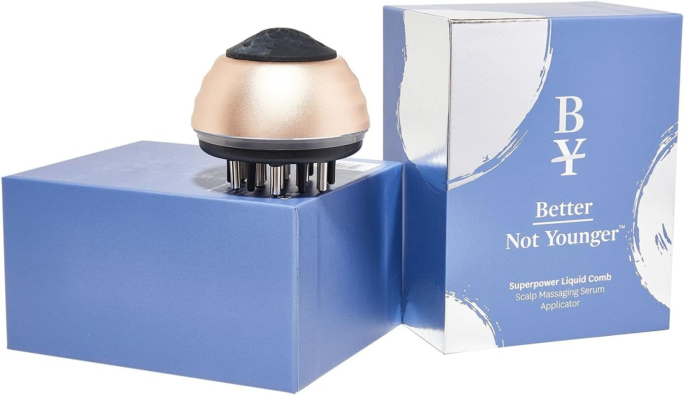 Better Not Younger Scalp Massaging Serum Applicator for Women over 40 with Thinning Hair &ndash; Superpower Liquid Comb Tool for Hair Growth &ndash; Evenly Distributes Scalp Serums. image number 1