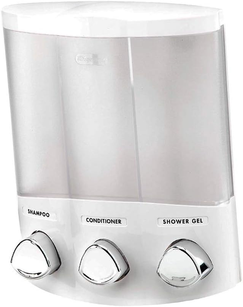 Better Living Euro Trio 3 Button Shower Dispenser, White image number 2