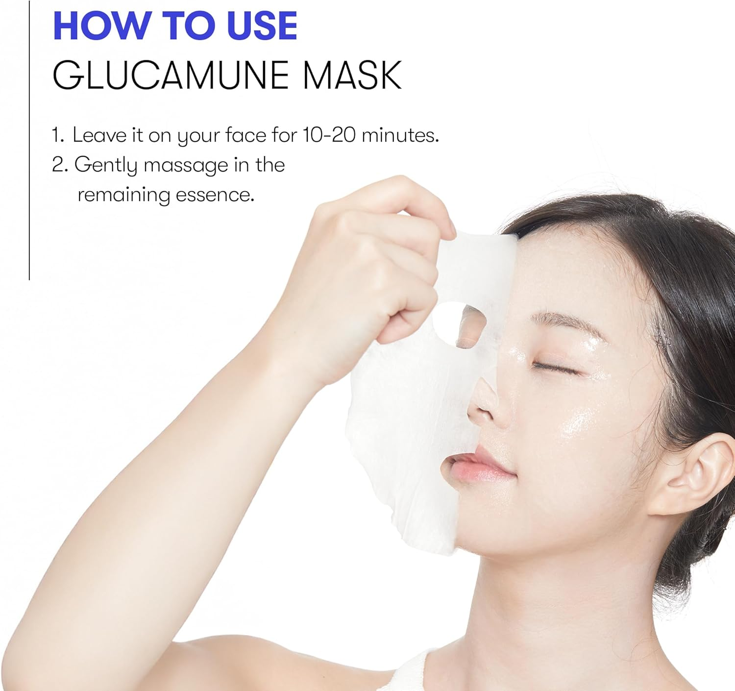 VT COSMETICS Glucamune Mask, Vegan Mucin, Soothing & Calming, for All Skin Types, 10Pcs image number 3