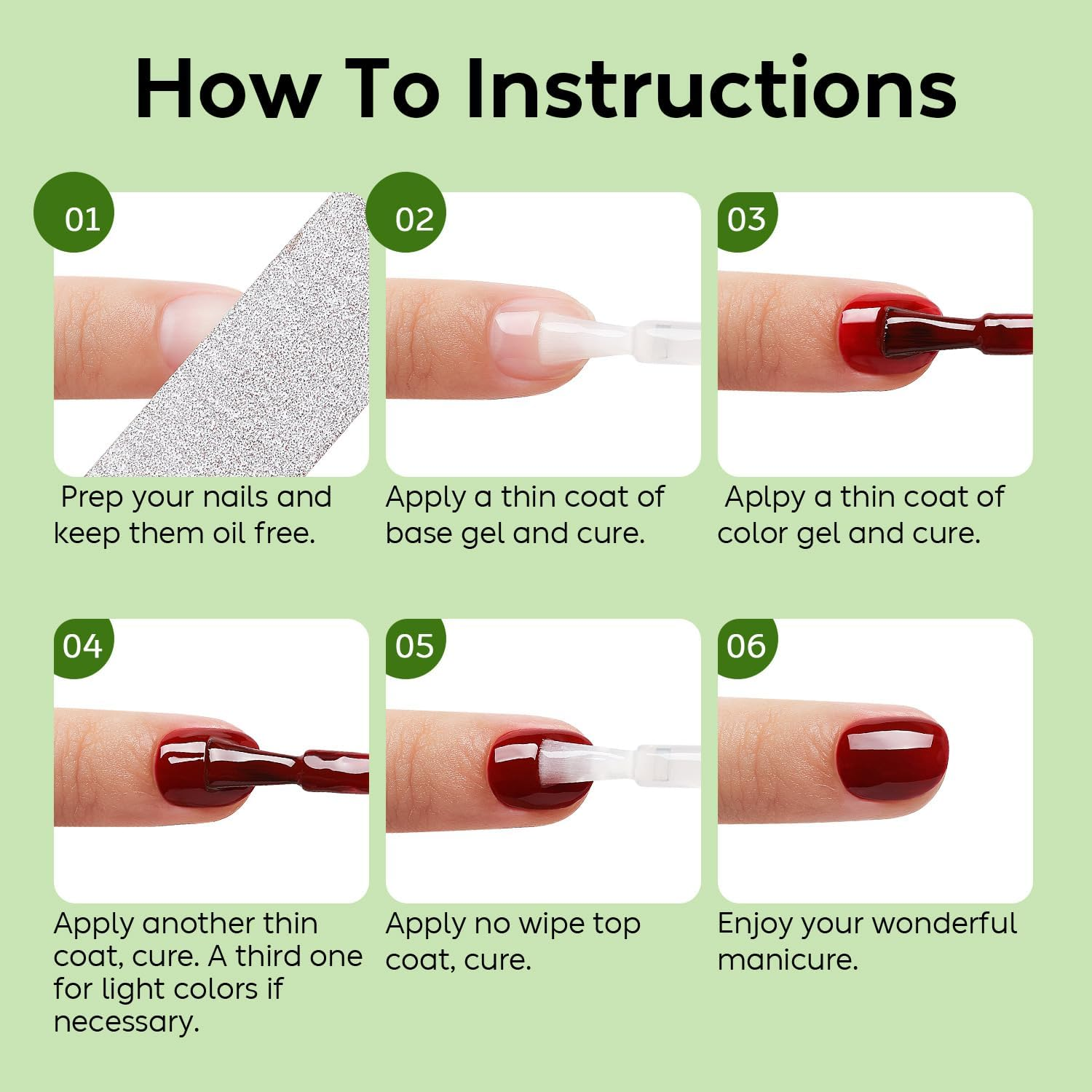 Luxbon 6 Pcs Jelly Gel Nail Polish Set - Fall Colour Set Long Lasting Autumn Gel Polish, Uv Led Soak off Nail Art Designs Manicure Kit 020 - Lb6020 image number 5