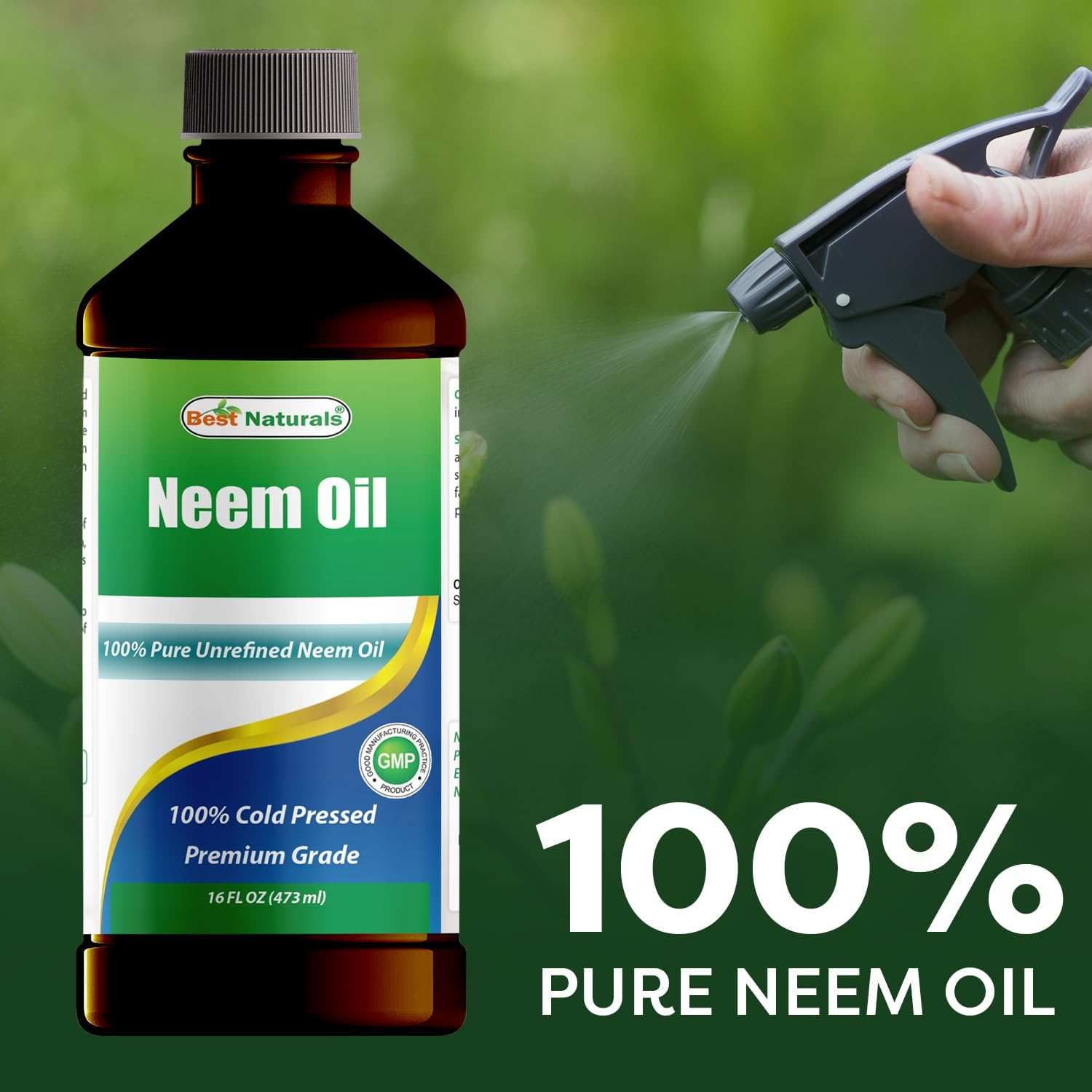Best Naturals 100% Pure Neem Oil, 100% Cold Pressed and Unrefined - 16 OZ (1 Bottle) image number 5
