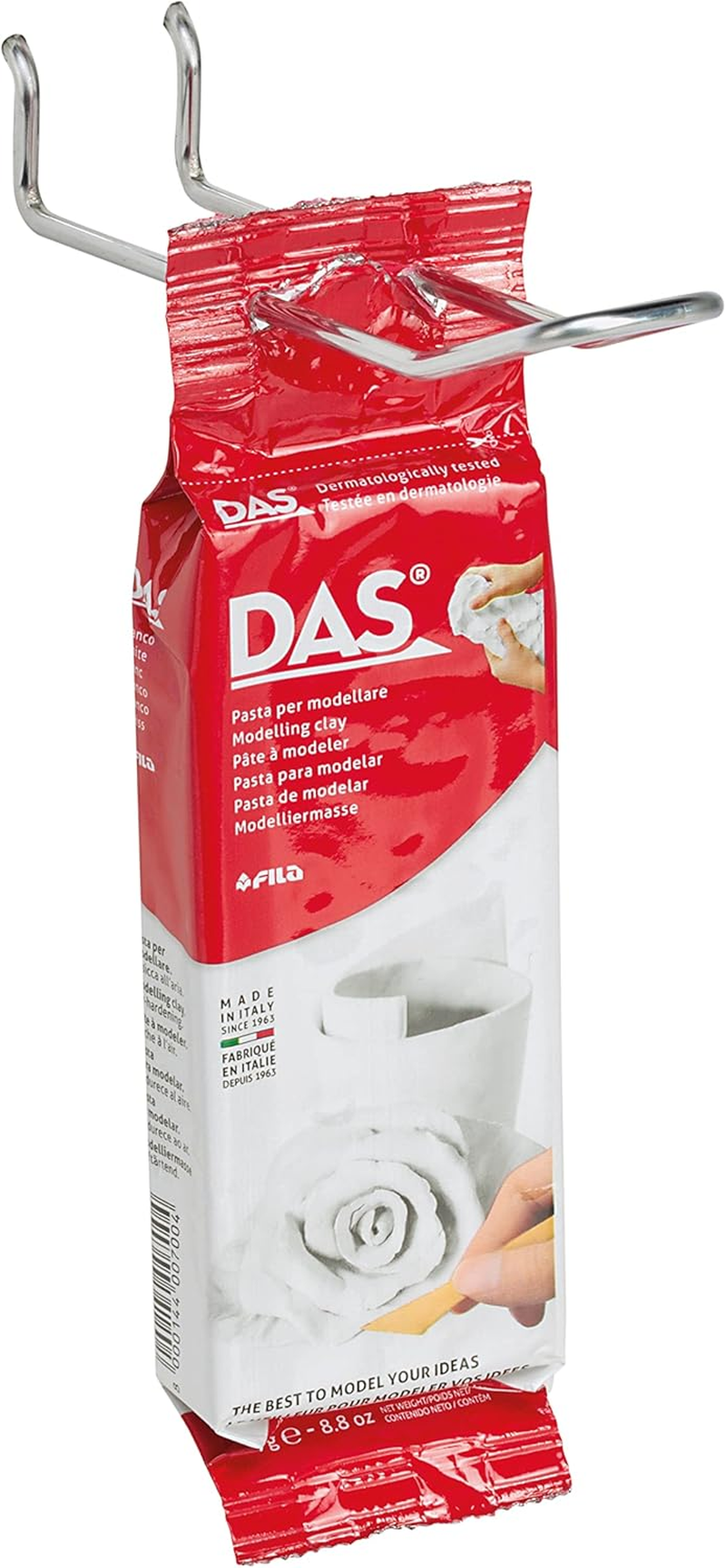 DAS Air Hardening Modeling Clay Block 40-Piece, White 250 G image number 3