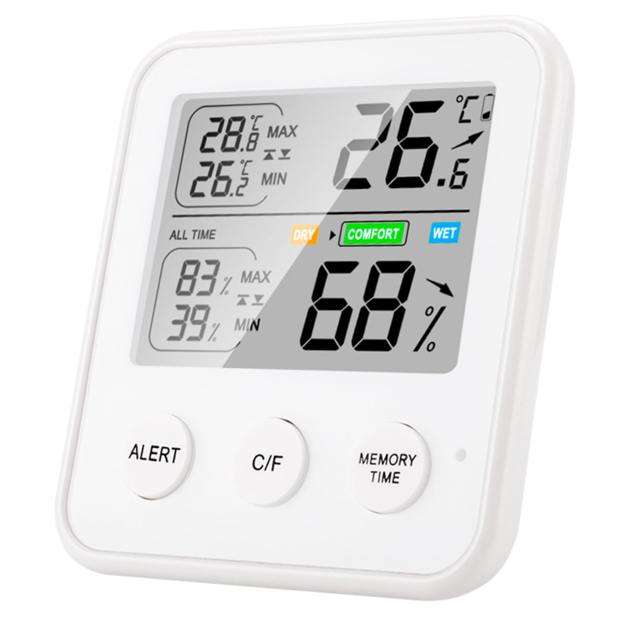 Ifundom High Precision Digital Hygrometer Thermometer Indoor Temperature Humidity Monitor with LCD Display for Home Office Kitchen Bedroom Use image number 1