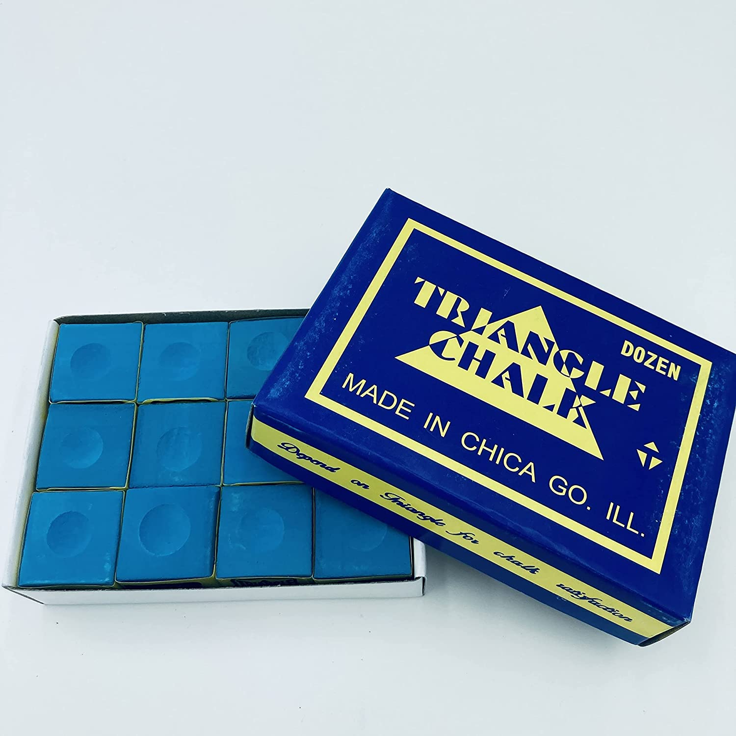 Manqianxun Pool Cue Chalk Cubes, 12-Pack -Table Billiardsstick Bulk Supplies image number 1