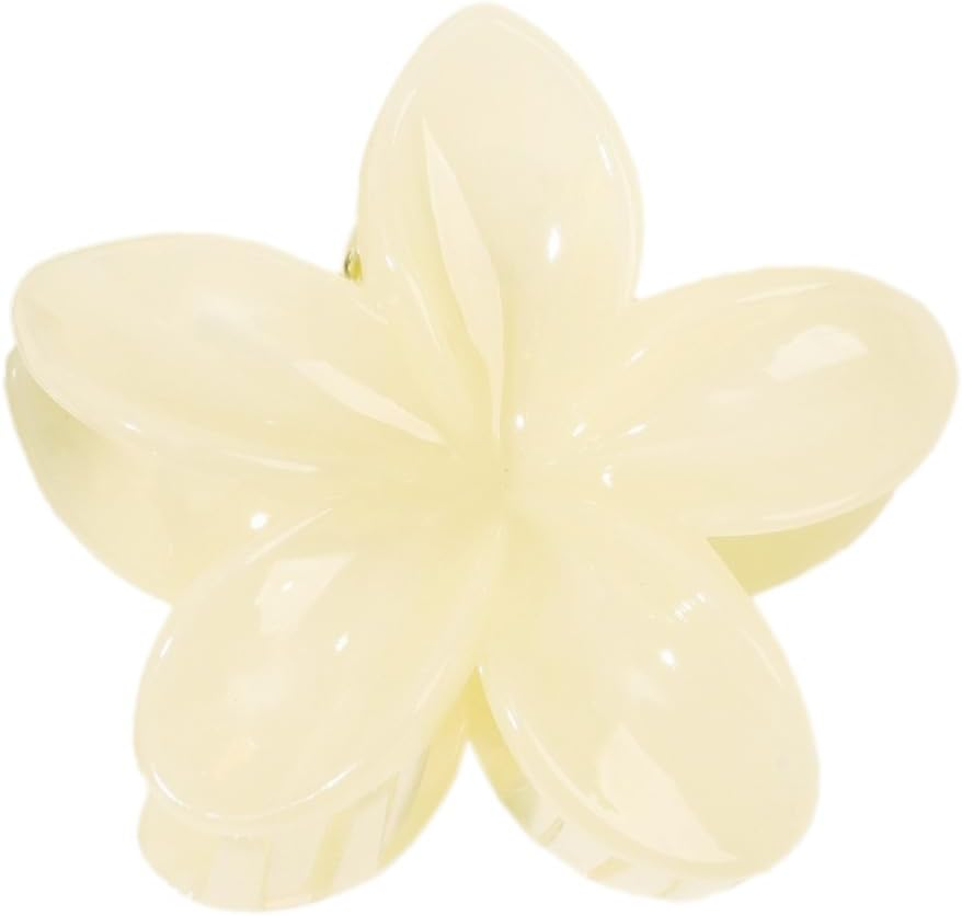1 X Women'S Flower Hair Clips, Flower Hairpin, Hair Clips, Claw Clip, Non-Slip Plastic Hair Pin, Hair Accessories, Headpiece for Women and Girls for Daily Wear, Yellow image number 5