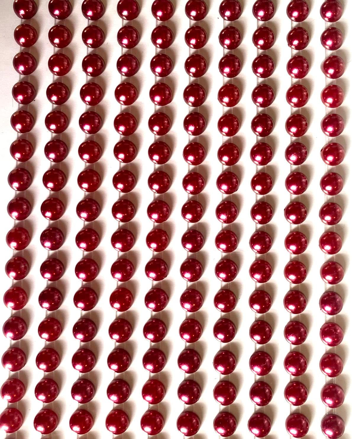 400 Self Adhesive Pearls 6Mm Small round Pearl Stick on Adhesive Beads Embellishment (White)