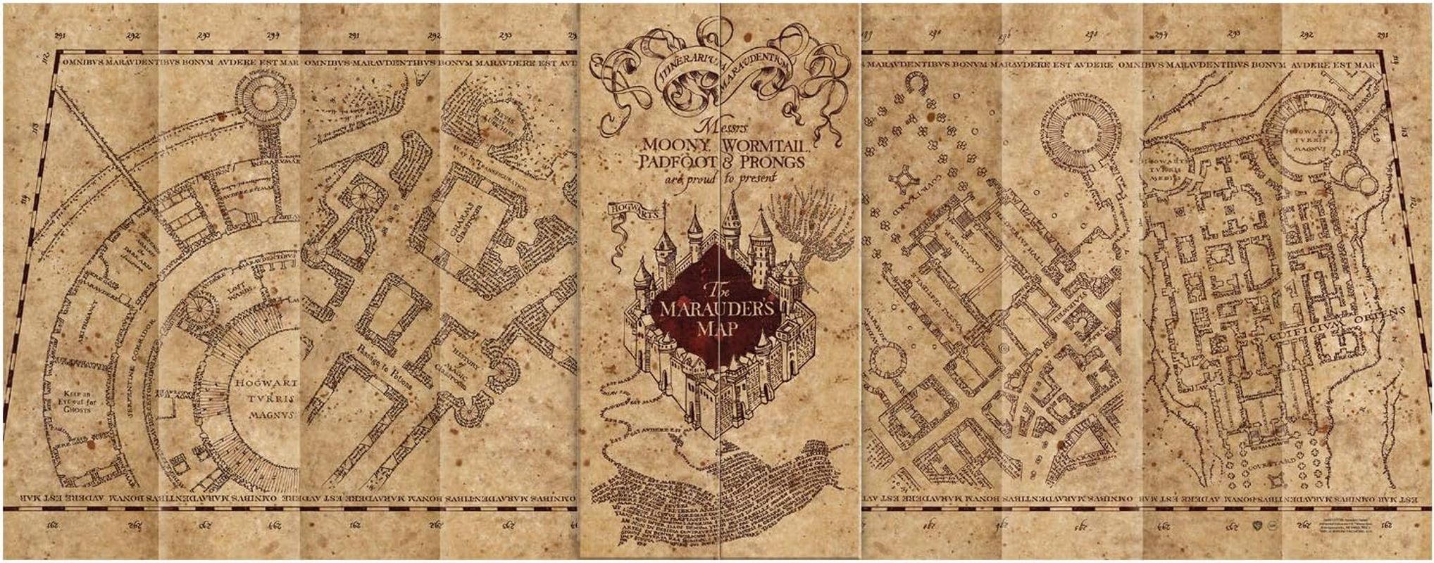 The Noble Collection Marauders Map 1,000Pc Jigsaw Puzzle image number 1