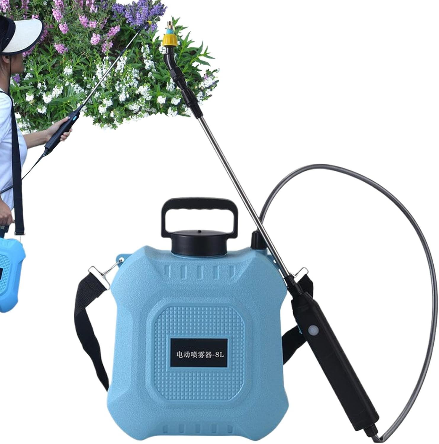 Electric Battery Powered Sprayer,5L/8L Lawn Sprayer Gardening Tools | Shoulder Type USB Rechargeable Yard Tools, Retractable Wand, Car Wash Watering Cleaning Supplies