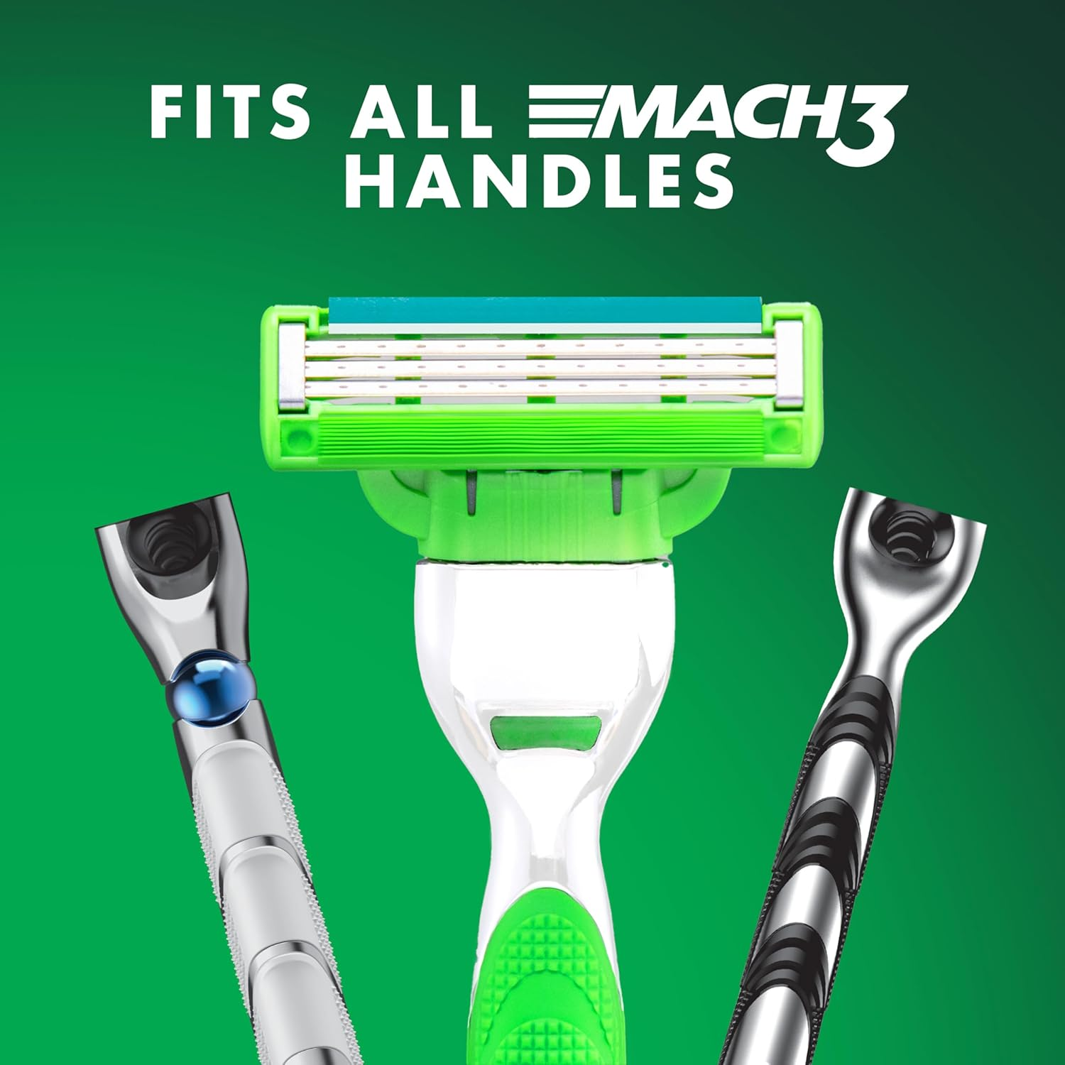 Gillette Mach3 Turbo Sensitive Men'S Razor Blade Refill Cartridges, Pack of 8 image number 6