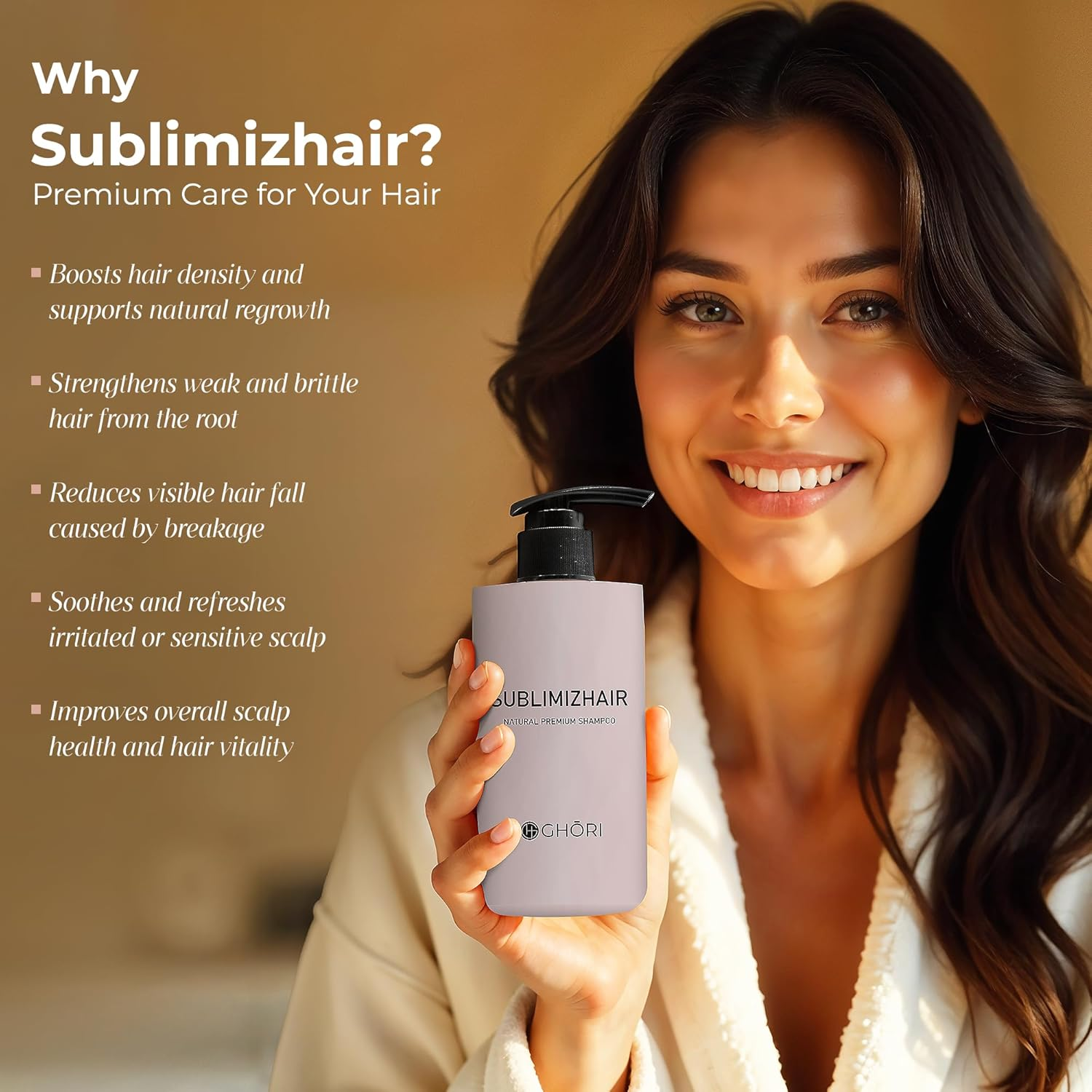 Ghori Sublimizhair Korean Herbal Shampoo for Dry & Damaged Hair | Hanbang Formula with Ginseng, Licorice & Tea Extracts | Gentle Scalp Cleansing | Ph Balanced Shampoo | 300 Ml / 10.1 Fl Oz image number 6