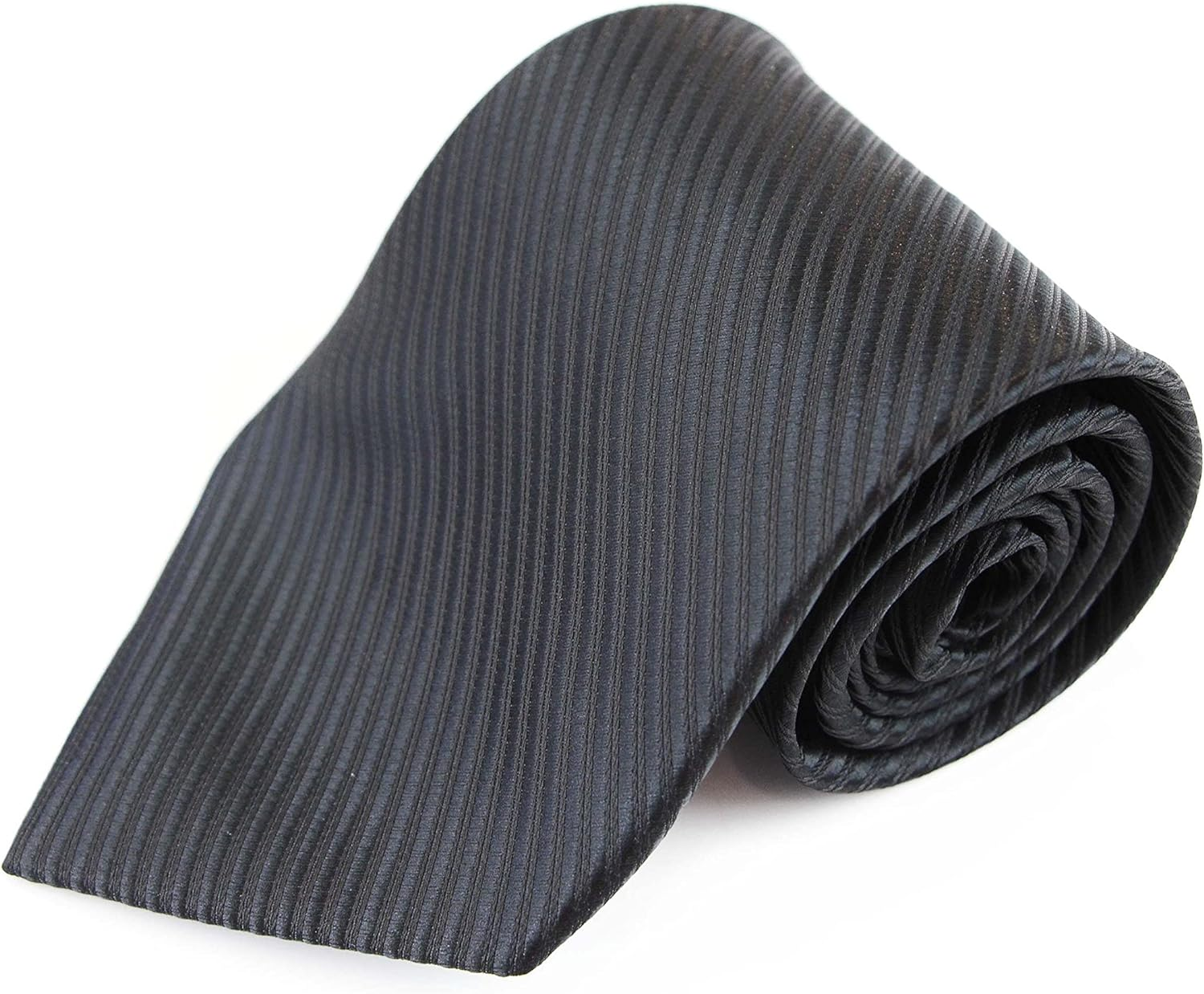 Mens Black Striped 10Cm Classic Neck Tie