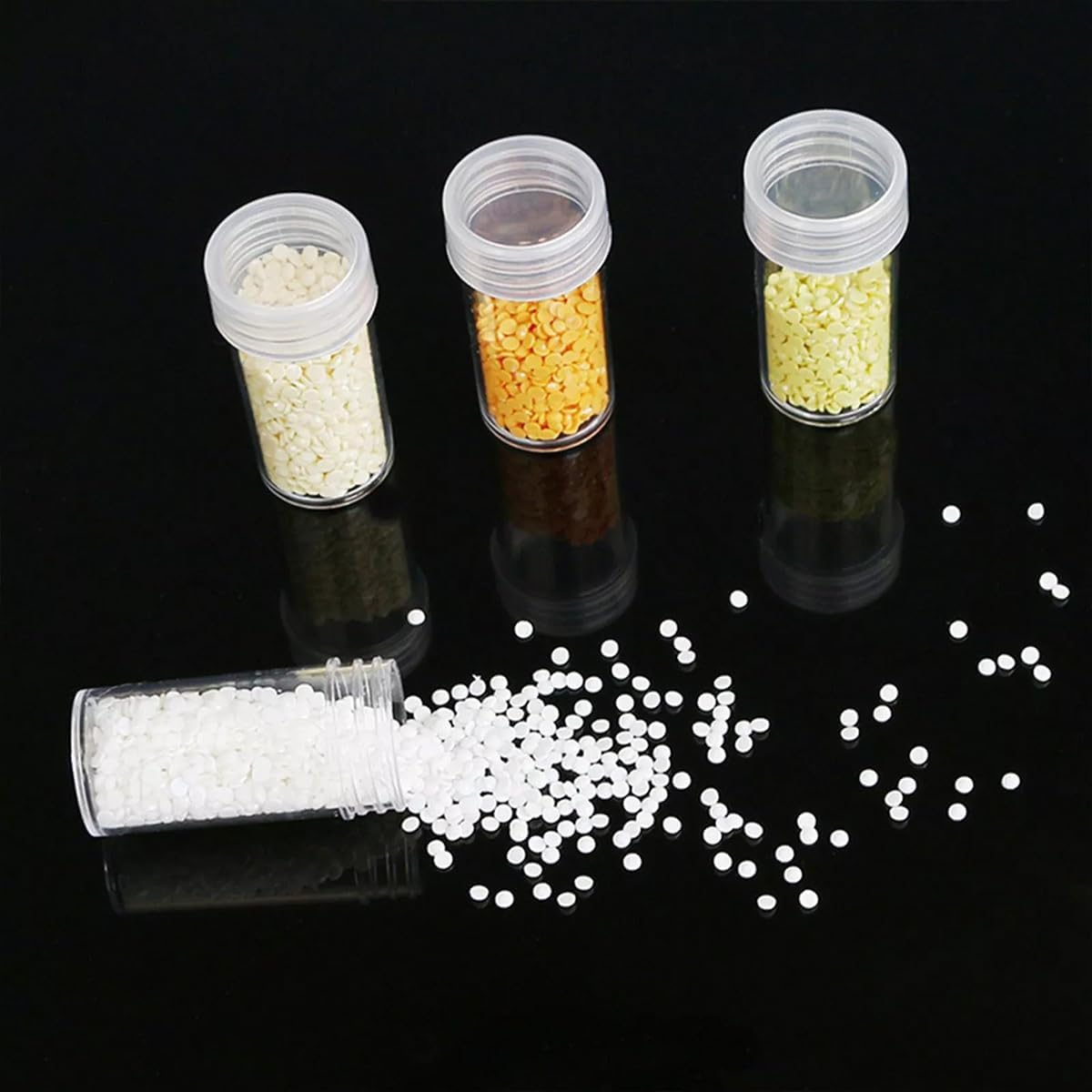 AIMALL Clear Plastic Storage Box with 24 or 60 round Bottles for Beads Jewellery Parts Nail Art Seeds Electronic Components Organiser Case