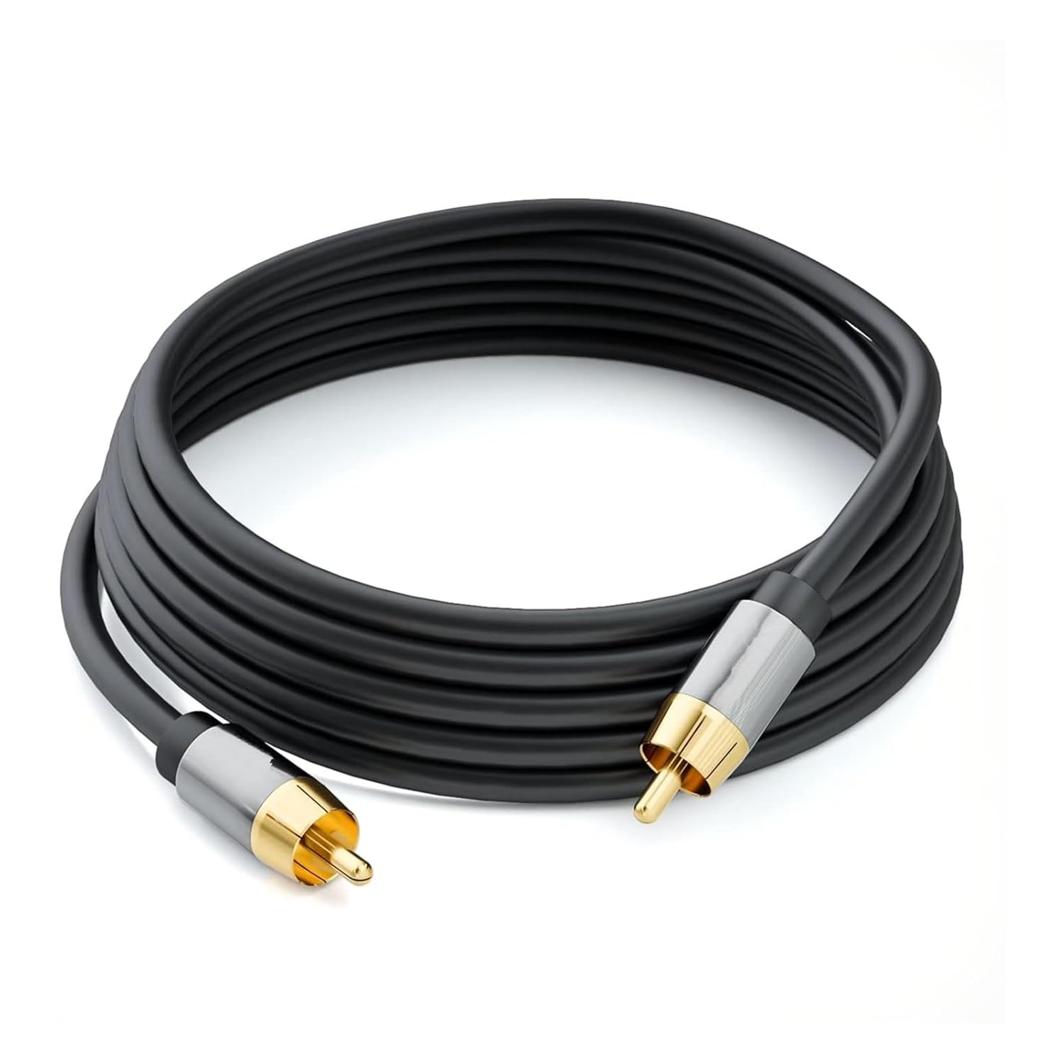 XMUXI RCA Cable Digital Coaxial Audio Cable, Subwoofer RCA to RCA Male to Male for Amps/Hi-Fis, Audio Signals Composite Video (2 Meters) image number 4