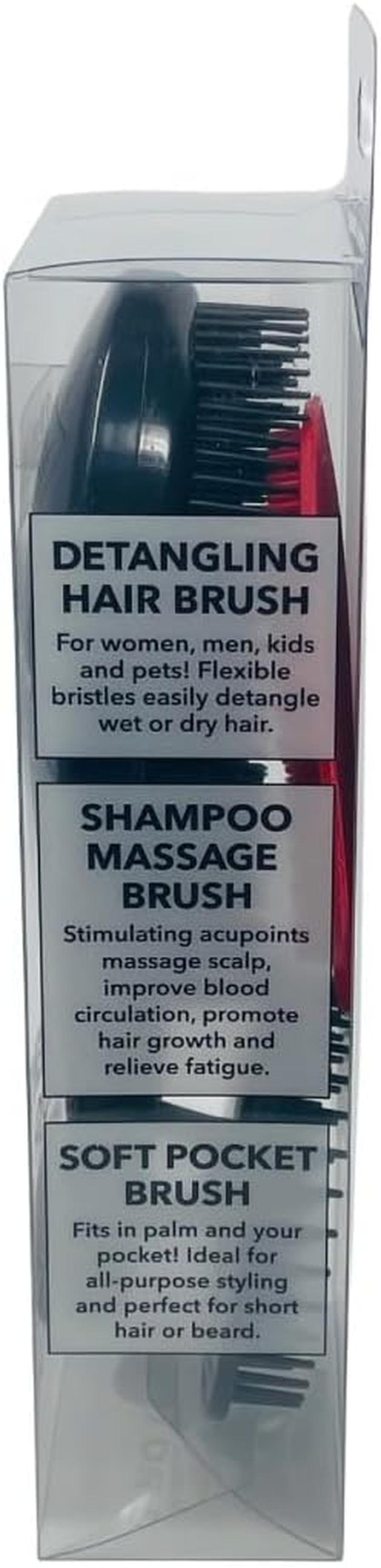 G.B.S Wave Detangling Brush Set for Curly Hair, Thick, Straight & Natural Hair - Gentle Detangler Hair Brush for Women, Kids & Toddlers with Flexible Bristles -Hairbrush for Wet & Dry Detangle image number 5