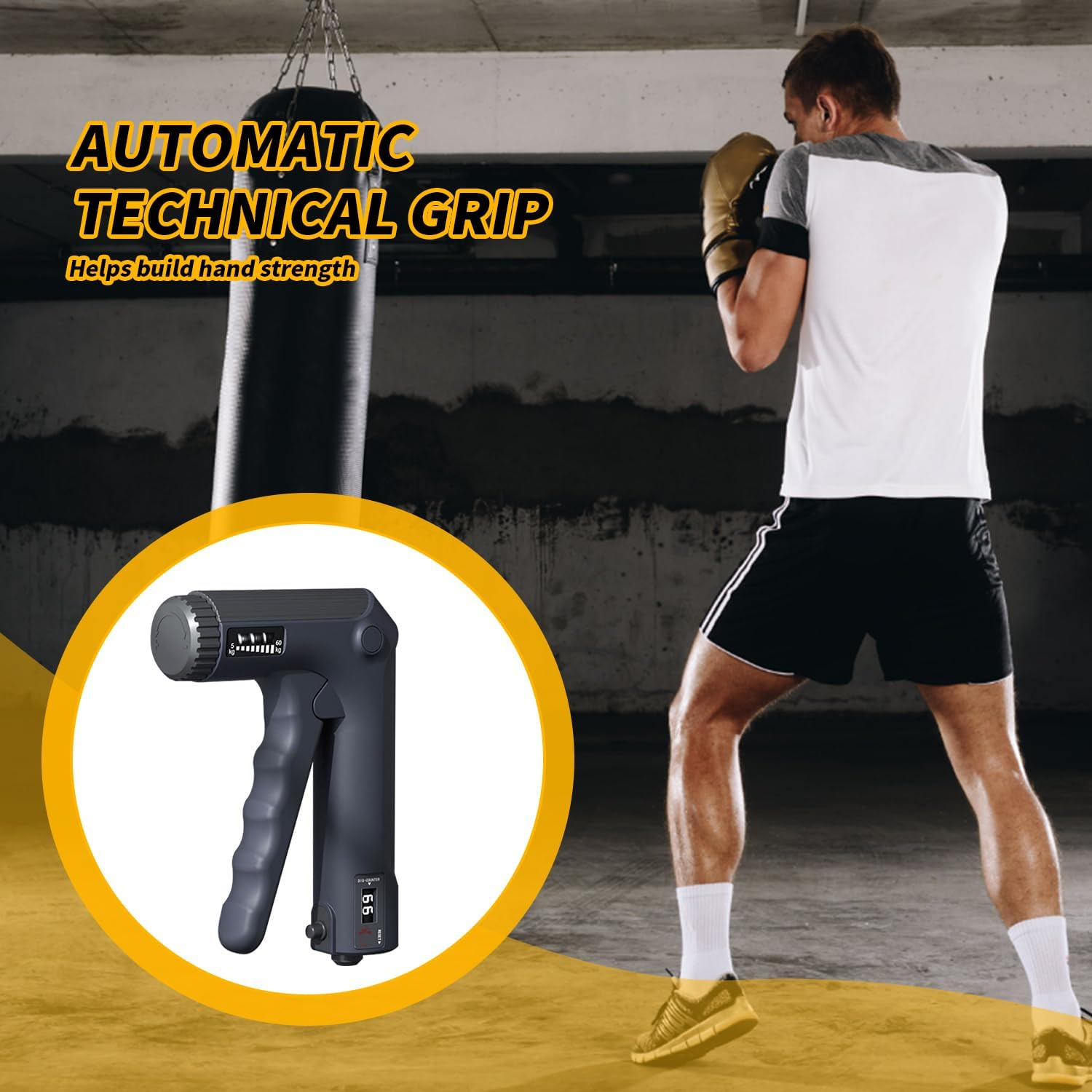 Hand Strength Trainer, Grip Strength Trainer Adjustable, Grip Trainer for Hand Training, Finger Trainer with Mechanical Counter, Hand Muscle Trainer with Two Training Modes, Grip Strength Trainer, image number 6