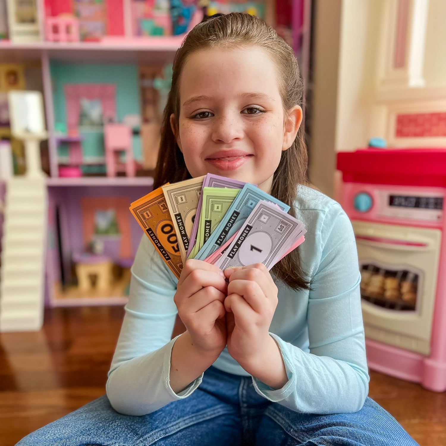 Opoly Play Money &ndash; 520Pcs Fake Money for Board Games &ndash; 65 of Each Bill in 8 Denominations &ndash; $1, 5, 10, 20, 50, 100, 500, & $1000 image number 2