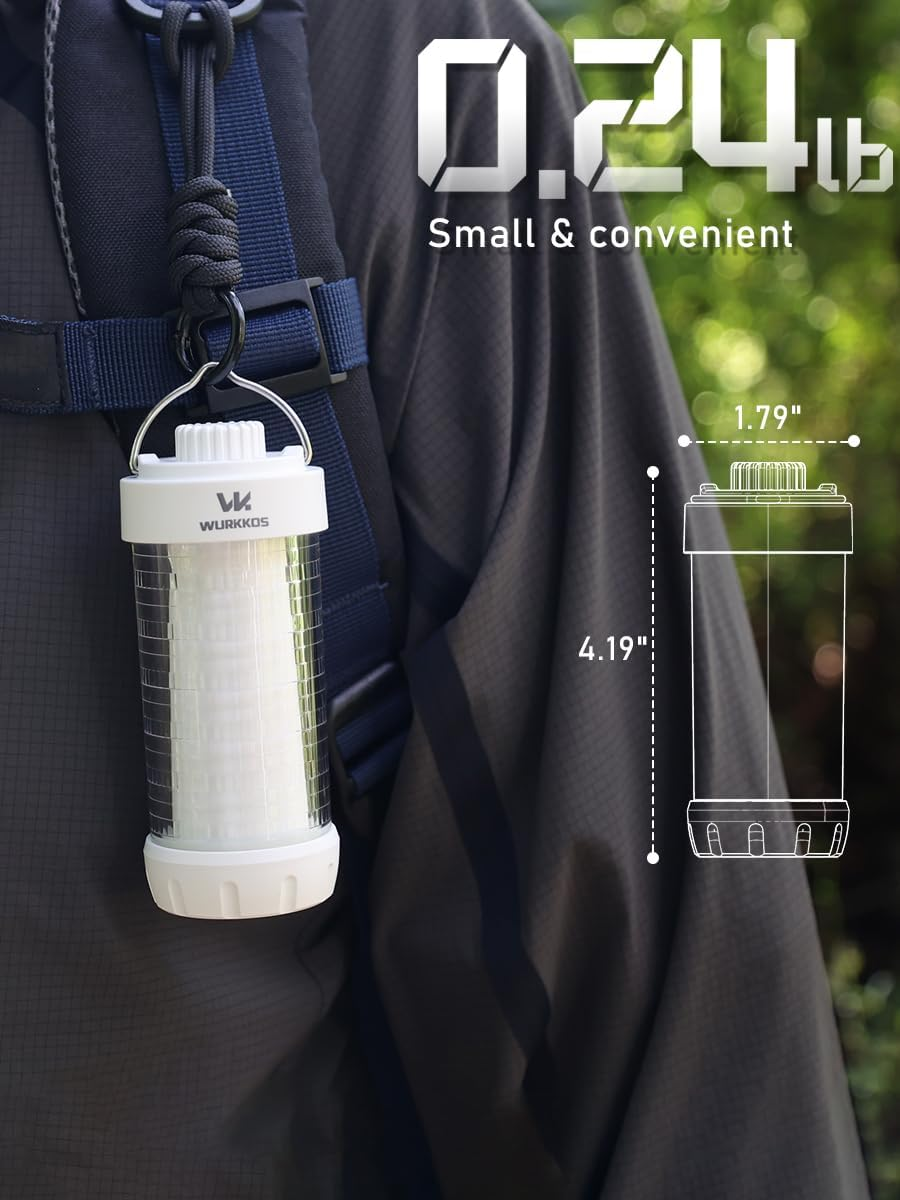 Wurkkos CL01 Rechargeable Camping Lantern, 550Lumens Super Bright Camping Light with Dynamic RGB, Dimmable Color Temperature, Waterproof Lantern for Outdoors Hiking Emergency image number 4