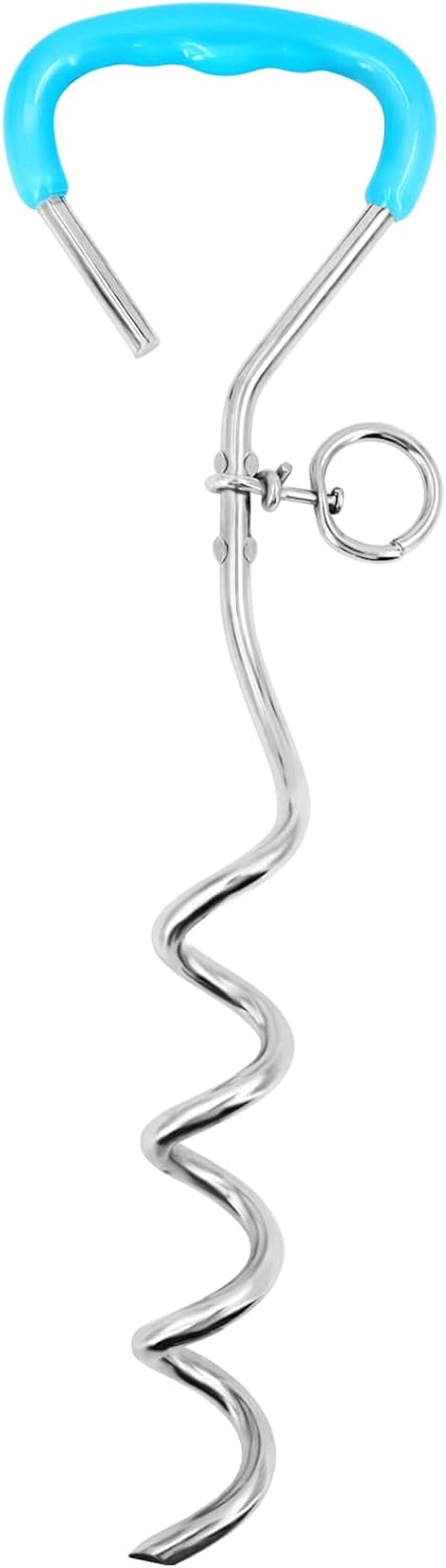 Dog Tie Out Cable and Stake 32 Ft Outdoor, Yard and Camping, for Medium to Large Dogs up to 125 Lbs, 16" Stake, 32 Ft Cable with Durable Spring and Metal Hooks for Outdoor