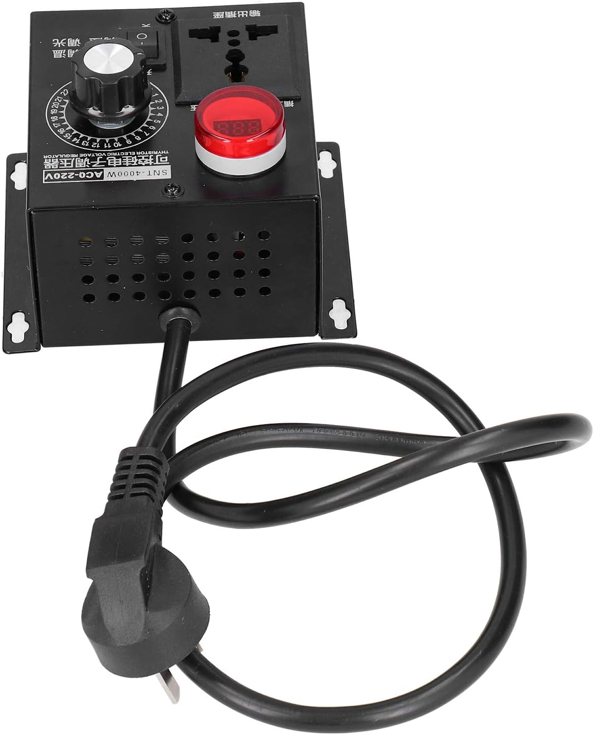 AC Voltage Regulator, SCR Voltage Dimmer, 4000W Anti-Surge AC110/220V Home Appliance Dimming Applications Speed ​​Regulation Factories (AU Plug) image number 6
